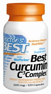 Best Curcumin with Bioperine® (500 mg) (120 capsules) Doctor's Best